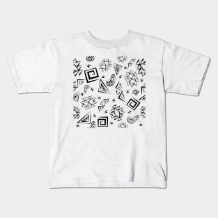 Aztec Vintage Symbols Outlines Kids T-Shirt